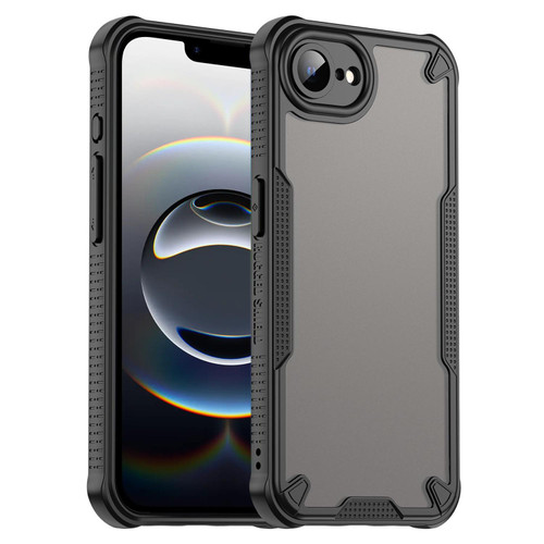 iPhone 17e / 16e Armor Glaze PC Hybrid TPU Phone Case - Black
