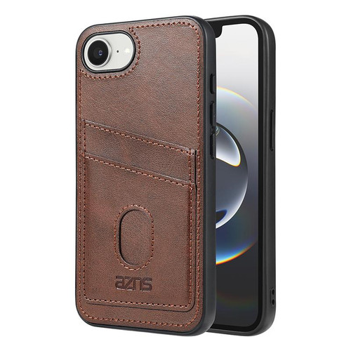 iPhone 17e / 16e AZNS K1 Series Card Slot Business Phone Case - Brown