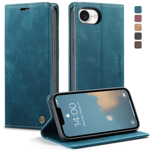 iPhone 17e / 16e CaseMe 013 Multifunctional Horizontal Flip Leather Phone Case - Blue