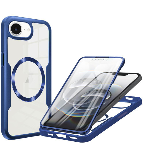 iPhone 17e / 16e CD Texture MagSafe Phone Case - Blue