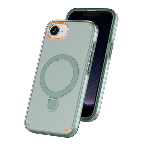 iPhone 17e / 16e Colorful 2 in 1 MagSafe Ring Holder Phone Case - Mint Green