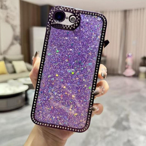 iPhone 17e / 16e Diamond Glitter Sequins TPU Phone Case - Purple