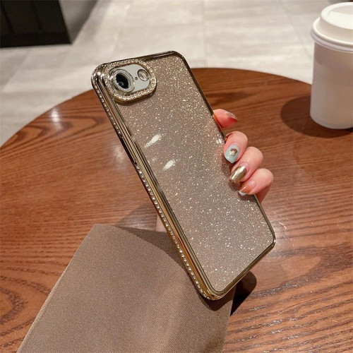 iPhone 17e / 16e Diamond Glitter TPU Phone Case - Gold