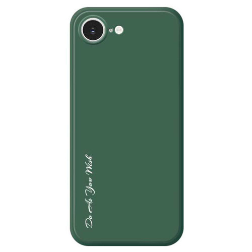 iPhone 17e / 16e Do As You Wish A1440 Fine Hole Straight Edge Silicone Phone Case - Green