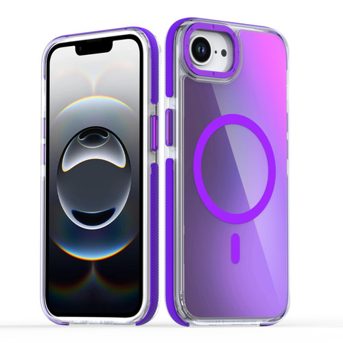 iPhone 17e / 16e Dual-Color Gradient Discolor MagSafe Phone Case - Purple