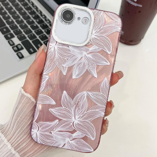 iPhone 17e / 16e Electroplating Flowers Plants Texture TPU Phone Case - Sketch Lily FL9