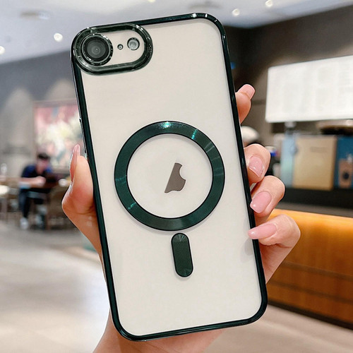 iPhone 17e / 16e Electroplating MagSafe Phone Case - Dark Green