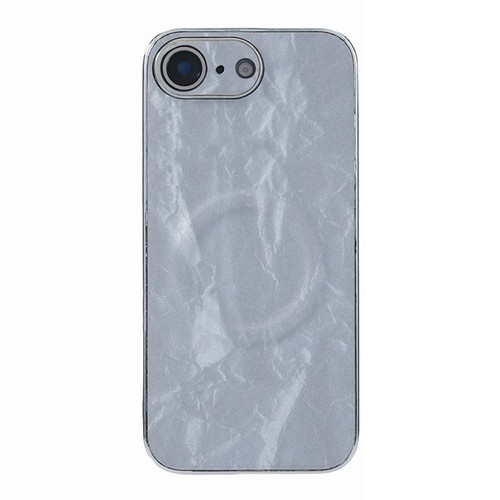 iPhone 17e / 16e Electroplating PC Snow Bark Texture MagSafe Phone Case - Grey