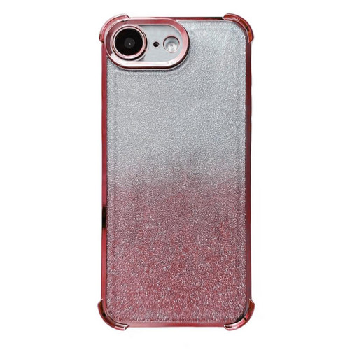 iPhone 17e / 16e Electrpolated Glitter Four-corner Shockproof Space TPU Phone Case - Gradient Pink