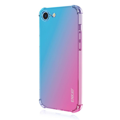 iPhone 17e / 16e ENKAY Hat-Prince Gradient Airbag TPU Phone Case - Blue Pink