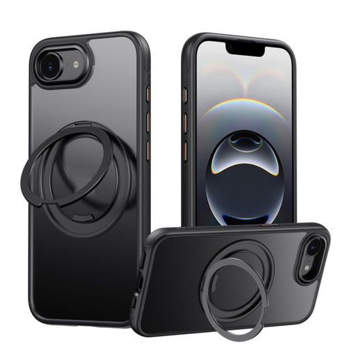 iPhone 17e / 16e Gear 360 Rotation MagSafe Holder Phone Case - Black