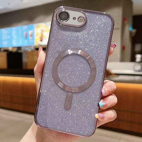 iPhone 17e / 16e Glitter Electroplating MagSafe TPU Phone Case - Purple
