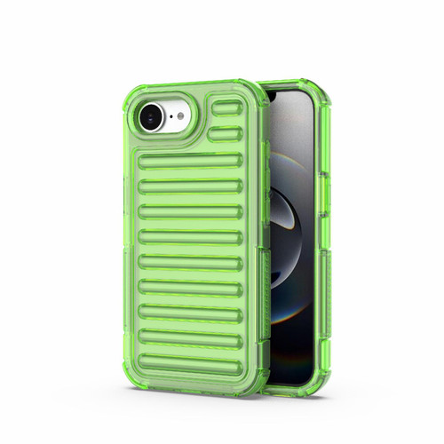 iPhone 17e / 16e High Transparency TPU Hybrid PC Airbag Phone Case - Transparent Green