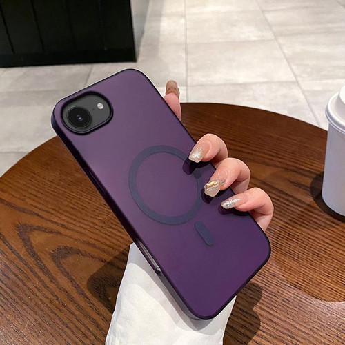 iPhone 17e / 16e Ice Fog MagSafe PC Phone Case - Transparent Purple