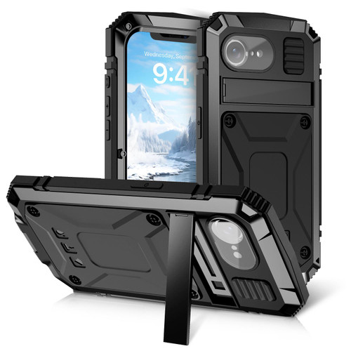 iPhone 17e / 16e IP68 Waterproof Dustproof Shockproof Phone Case - Black