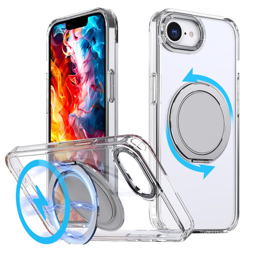 iPhone 17e / 16e Kalebol 360-degree Rotating MagSafe Magnetic Holder Phone Case - Transparent