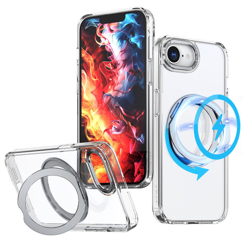 iPhone 17e / 16e kalebol MagSafe Metal Ring Holder Phone Case - Transparent