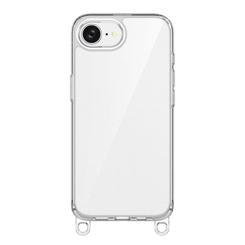 iPhone 17e / 16e Kalebol Minimalist High Transparency Multi Color Lanyard Hole Phone Case - Transparent
