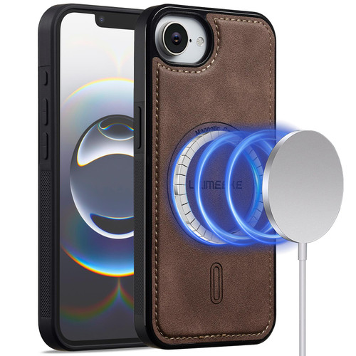 iPhone 17e / 16e LC.IMEEKE L6 Series MagSafe Magnetic Phone Case - Coffee