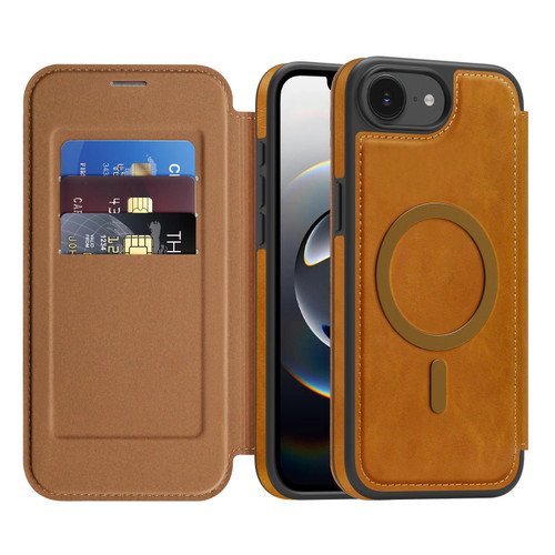 iPhone 17e / 16e Linton MagSafe Leather Phone Case - Brown