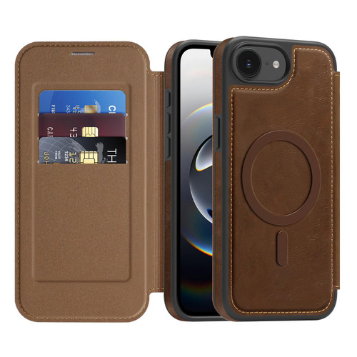 iPhone 17e / 16e Linton MagSafe Leather Phone Case - Coffee