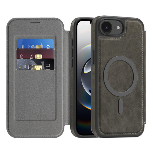 iPhone 17e / 16e Linton MagSafe Leather Phone Case - Grey