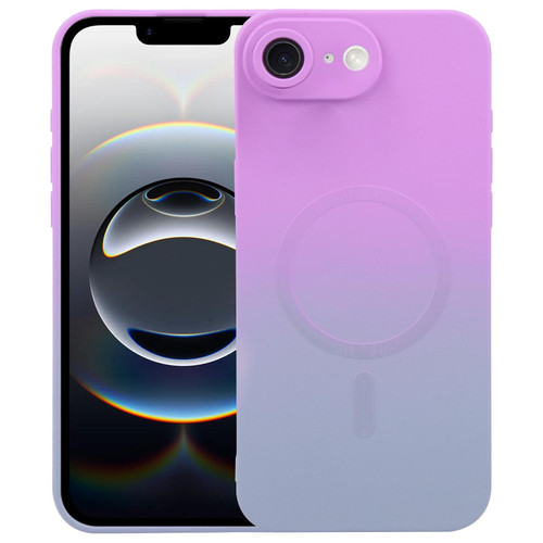 iPhone 17e / 16e Liquid TPU Silicone Gradient MagSafe Phone Case - Purple