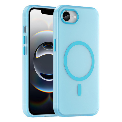 iPhone 17e / 16e MagSafe Frosted Translucent TPU + PC Full Coverage Phone Case - Blue