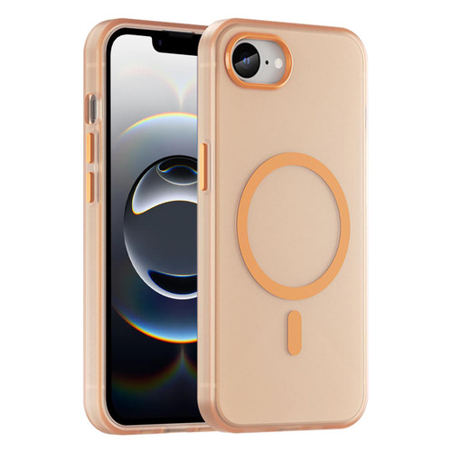 iPhone 17e / 16e MagSafe Frosted Translucent TPU + PC Full Coverage Phone Case - Orange