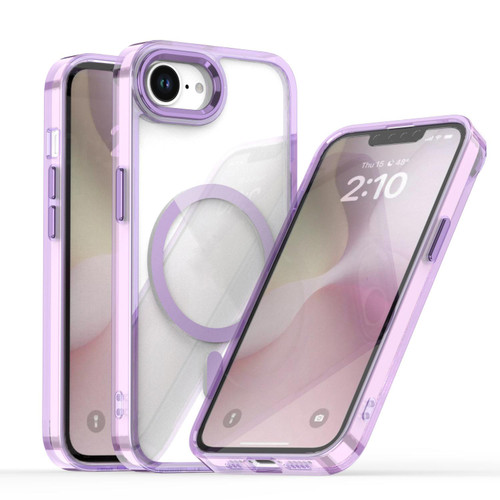 iPhone 17e / 16e MagSafe Magnetic Clear Phone Case - Purple