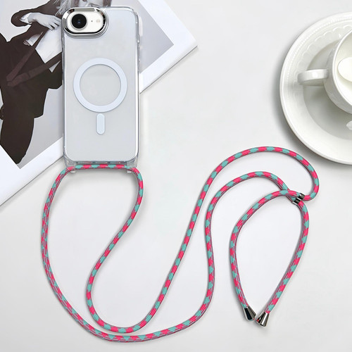 iPhone 17e / 16e MagSafe Magnetic PC + TPU Phone Case with Lanyard - Blueberry Houndstooth