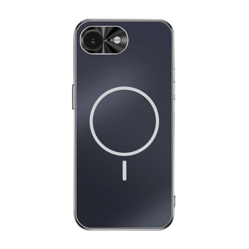 iPhone 17e / 16e Metal Mens Acrylic PC Thin Circle MagSafe Phone Case - Black