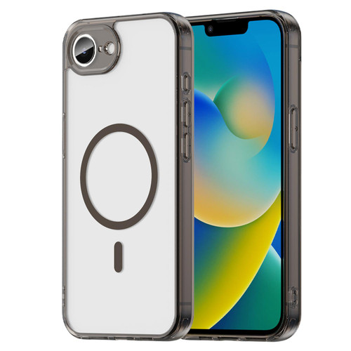 iPhone 17e / 16e PC Hybrid TPU Airbag Shockproof MagSafe Phone Case - Transparent Black