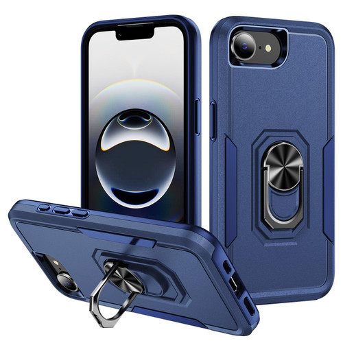 iPhone 17e / 16e Pioneer Armor Heavy Duty PC + TPU Phone Case with Holder - Blue