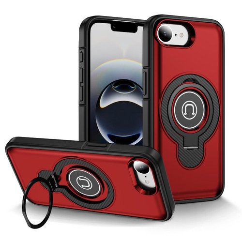iPhone 17e / 16e Ring Holder Magnetic Phone Case - Red