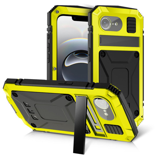 iPhone 17e / 16e R-JUST Life Waterproof Dustproof Shockproof Phone Case - Yellow