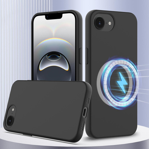 iPhone 17e / 16e Shockproof Silicone Magsafe Phone Case - Black