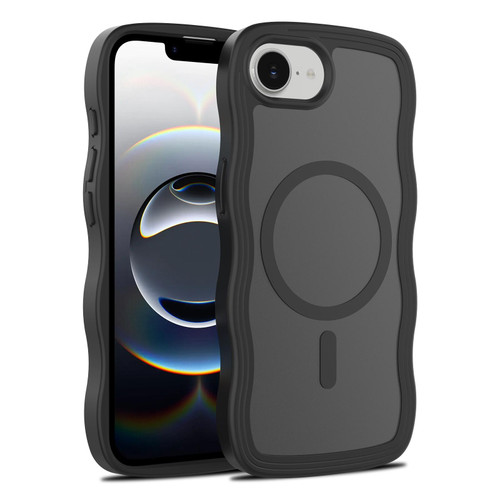 iPhone 17e / 16e Skin Feel Wave Texture MagSafe Phone Case - Black