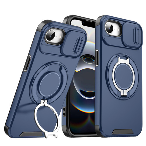 iPhone 17e / 16e Sliding Camshield Ring Holder Phone Case - Blue