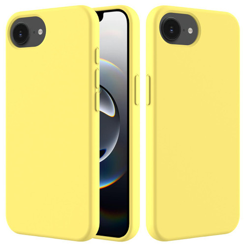iPhone 17e / 16e Solid Color Silicone Phone Case - Lemon Yellow