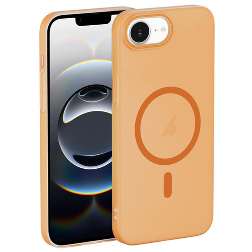 iPhone 17e / 16e Translucent Frosted Skin PC MagSafe Phone Case - Orange