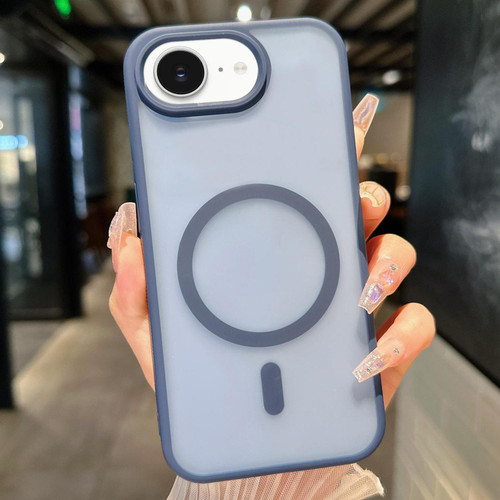 iPhone 17e / 16e Transparent TPU Hybrid PC Magsafe Phone Case - Blue
