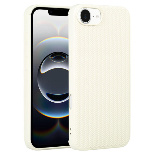 iPhone 17e / 16e Weave Texture Silicone Phone Case - White