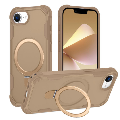 iPhone 17e / 16e Yingcai Gears MagSafe Holder Shockproof Phone Case - Brown