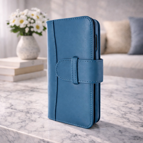 Piel Frama 506 Blue WalletMagnum Leather Case for iPhone 16e | iPhone 17e