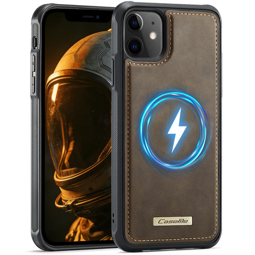 Apple iPhone 11 CaseMe C69 Series Magnetic Vegan Leather Back Phone Case - Coffee