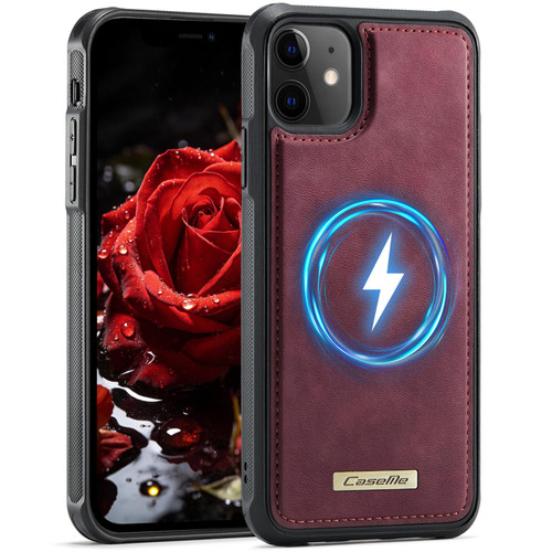 Apple iPhone 11 CaseMe C69 Series Magnetic Vegan Leather Back Phone Case - Red