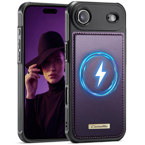 Apple iPhone Air CaseMe C69 Series Magnetic Vegan Leather Back Phone Case - Purple