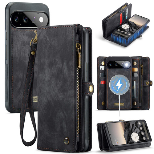 Google Pixel 11 / 11 Pro CaseMe 008 Detachable Multifunctional Leather Phone Case - Black