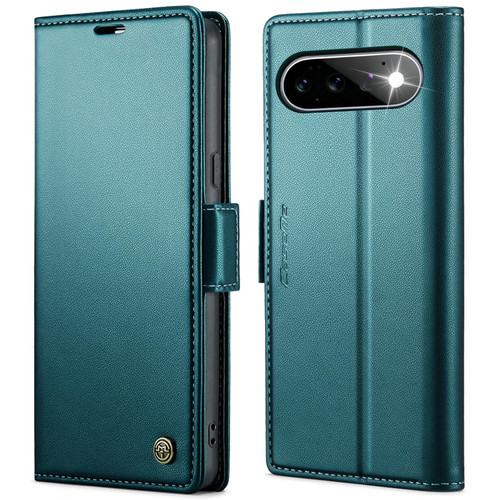 Google Pixel 11 / 11 Pro CaseMe 023 Butterfly Buckle Litchi Texture RFID Anti-theft Leather Phone Case - Green